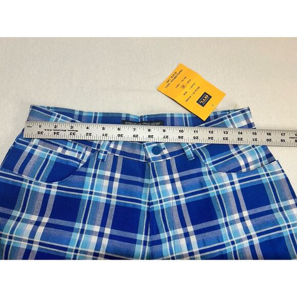 Beyond The Limit Bermuda Size 20 Blue Plaid Skate BTL Mens Shorts - Picture 9 of 12